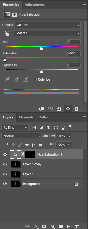 Hue saturation layer in Photoshop tutorial