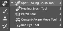 spot healing brush — Product photography retouching tutorial