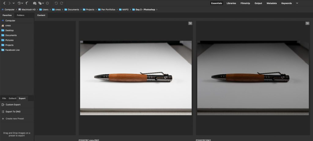 view of pen used in this Photoshop blog