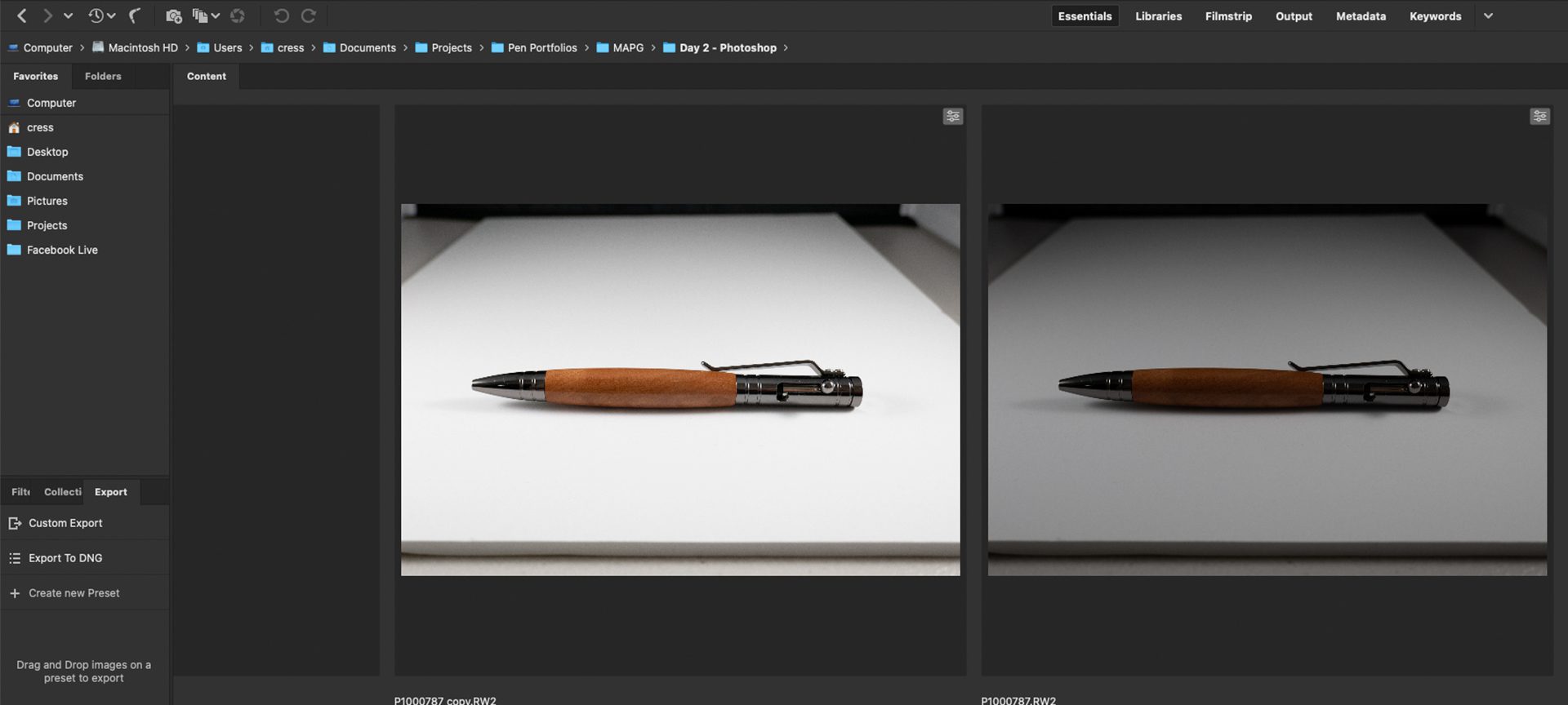 view of pen used in this Photoshop blog